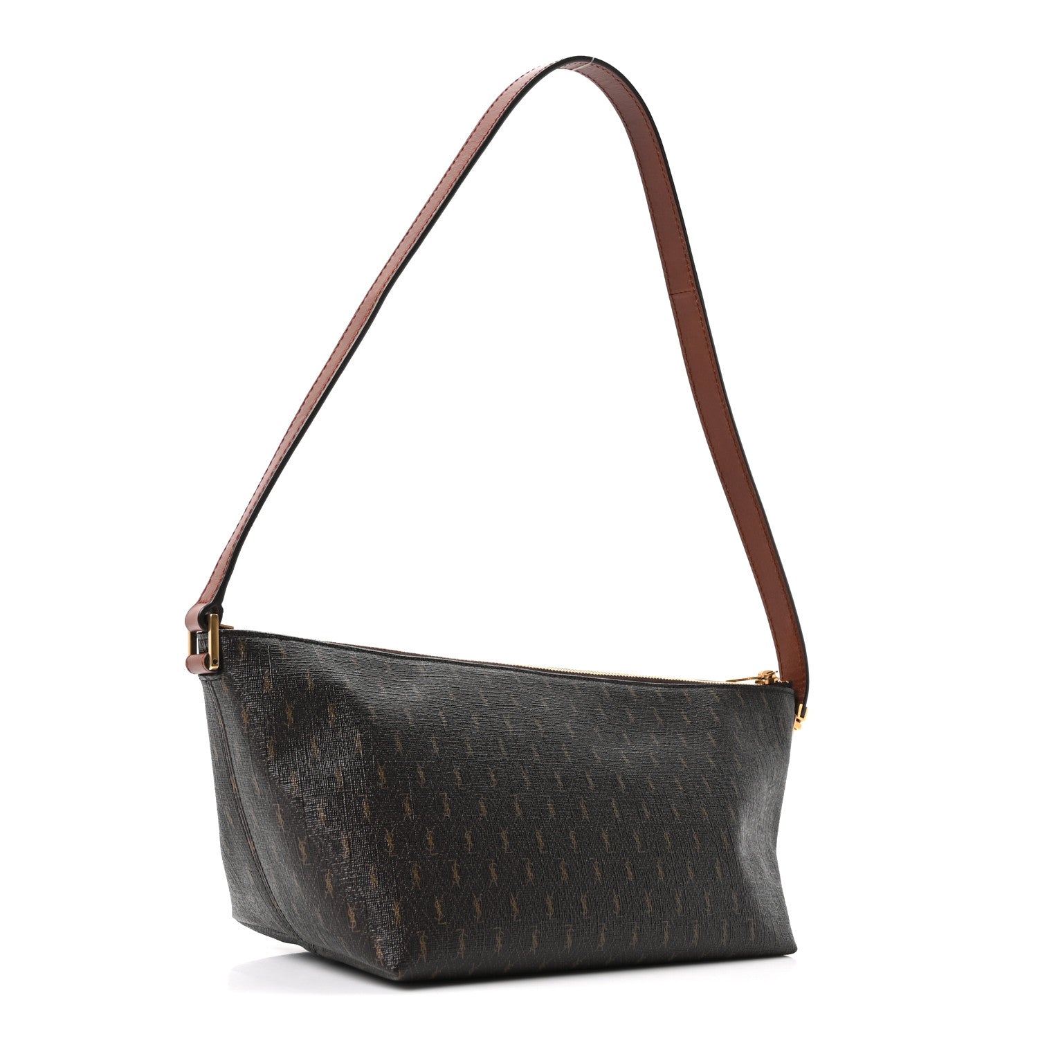 Saint Laurent Canvas Smooth Calfskin Le Monogramme Crossbody Bag Chestnut 3 of 10
