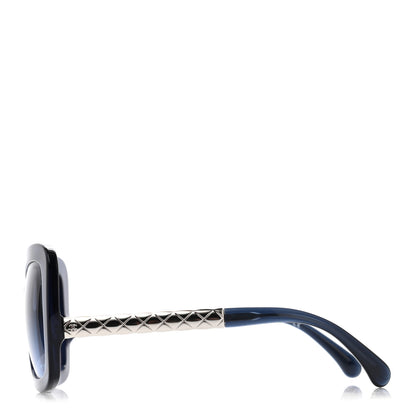 Chanel CC Butterfly Spring Sunglasses 5370 Blue Silver 3 of 8