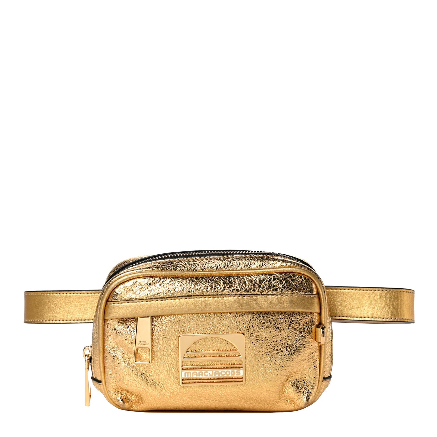 Metallic Calfskin Belt Bag Gold