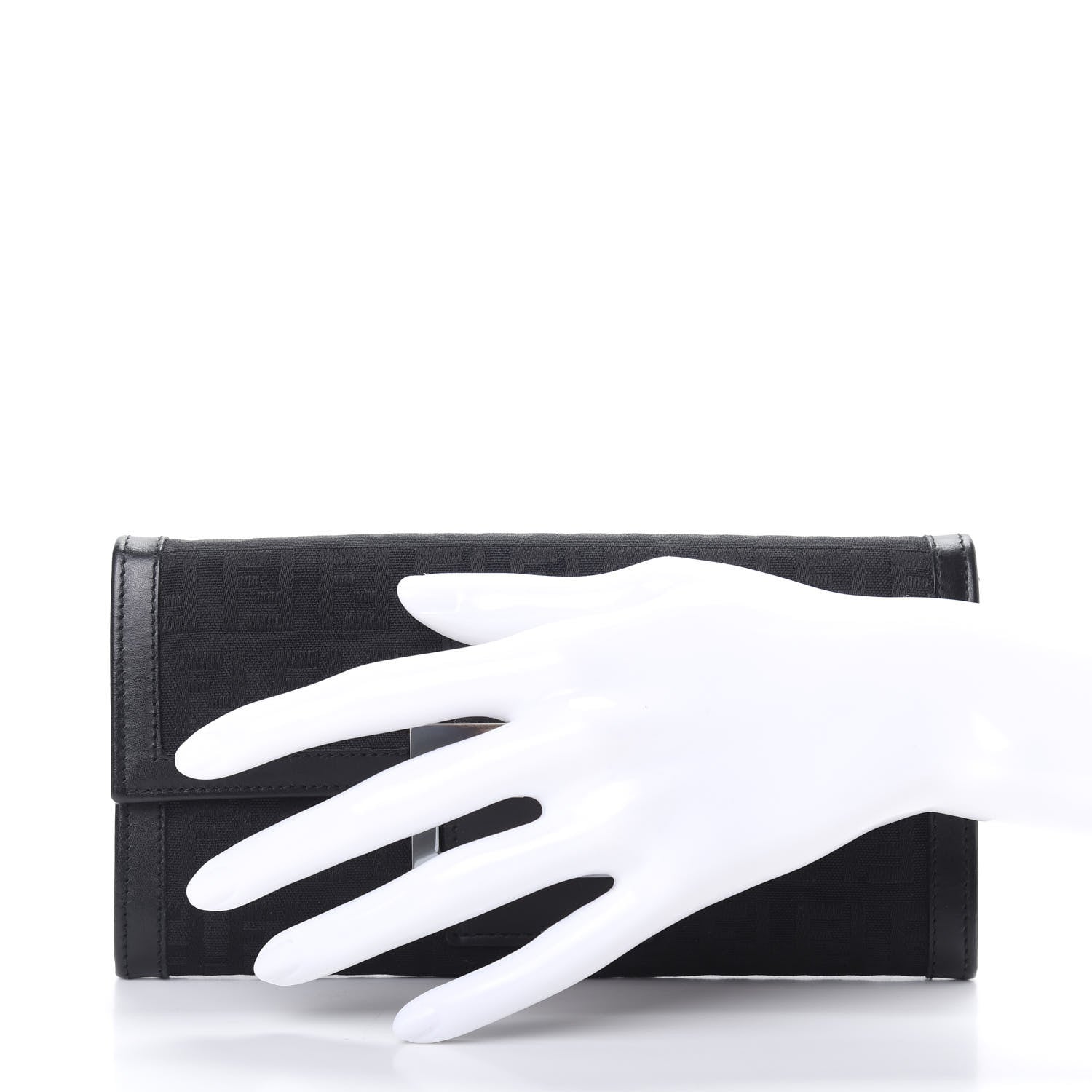 Fendi Zucchino Forever Continental Wallet Black 2 of 11