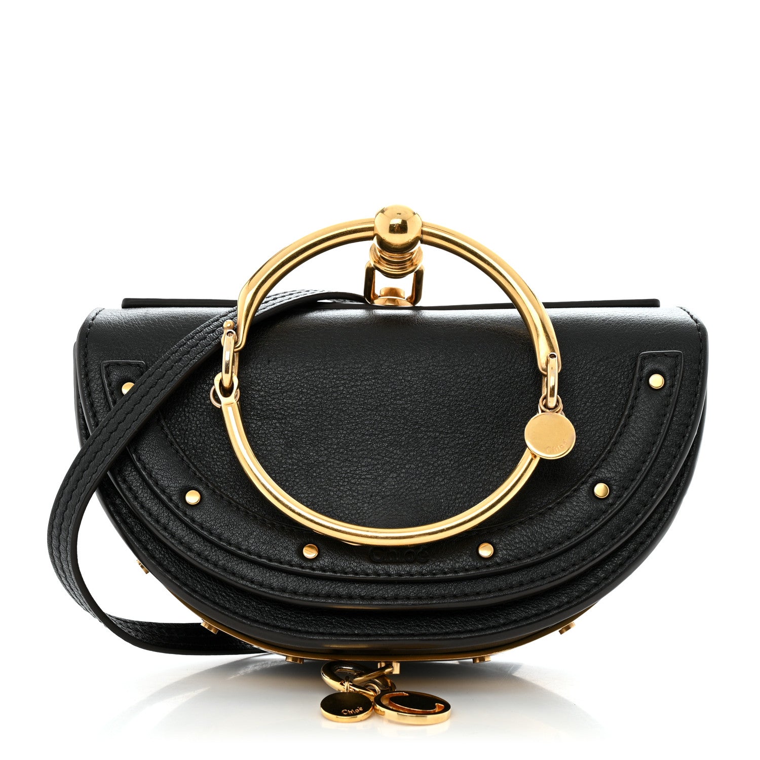 Chloe Calfskin Small Nile Bracelet Minaudiere Bag Black 1 of 13