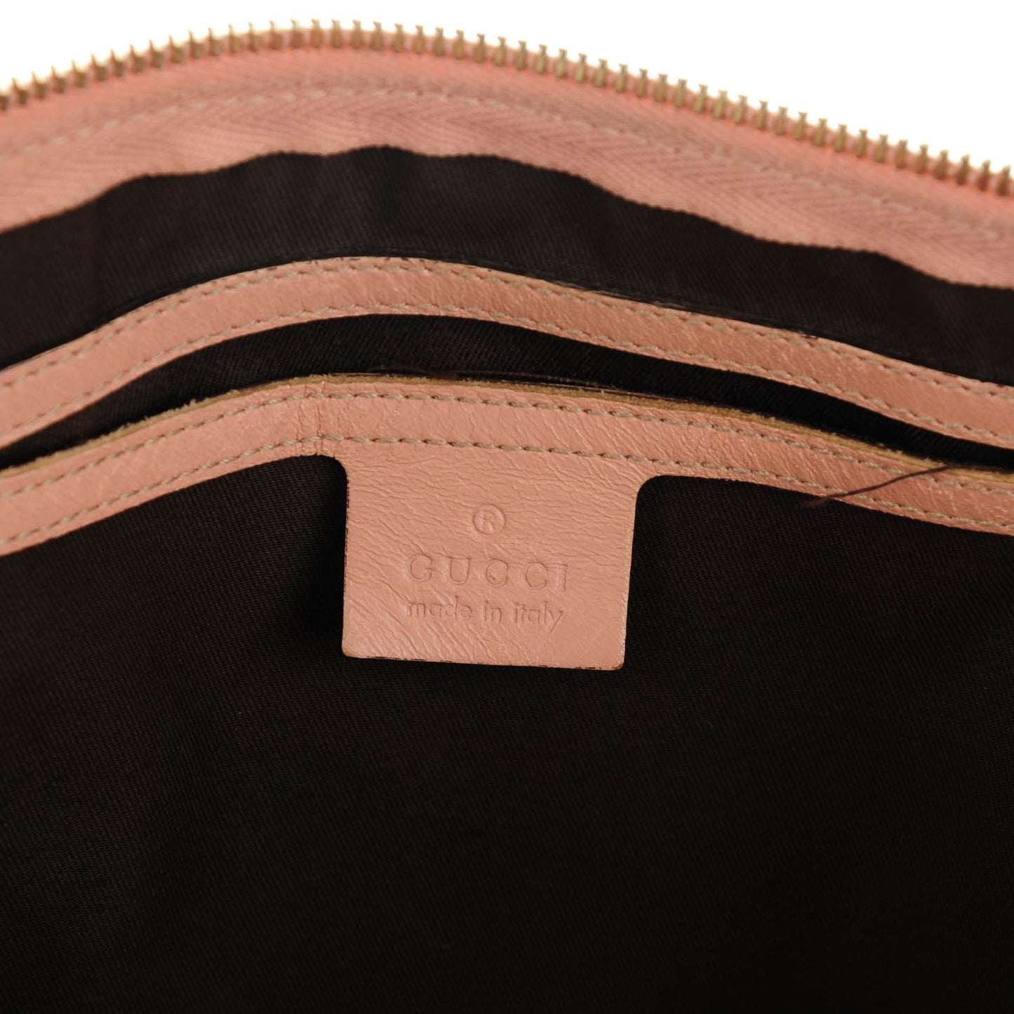 GG Plus Monogram Web Stripe Medium Joy Boston Pink