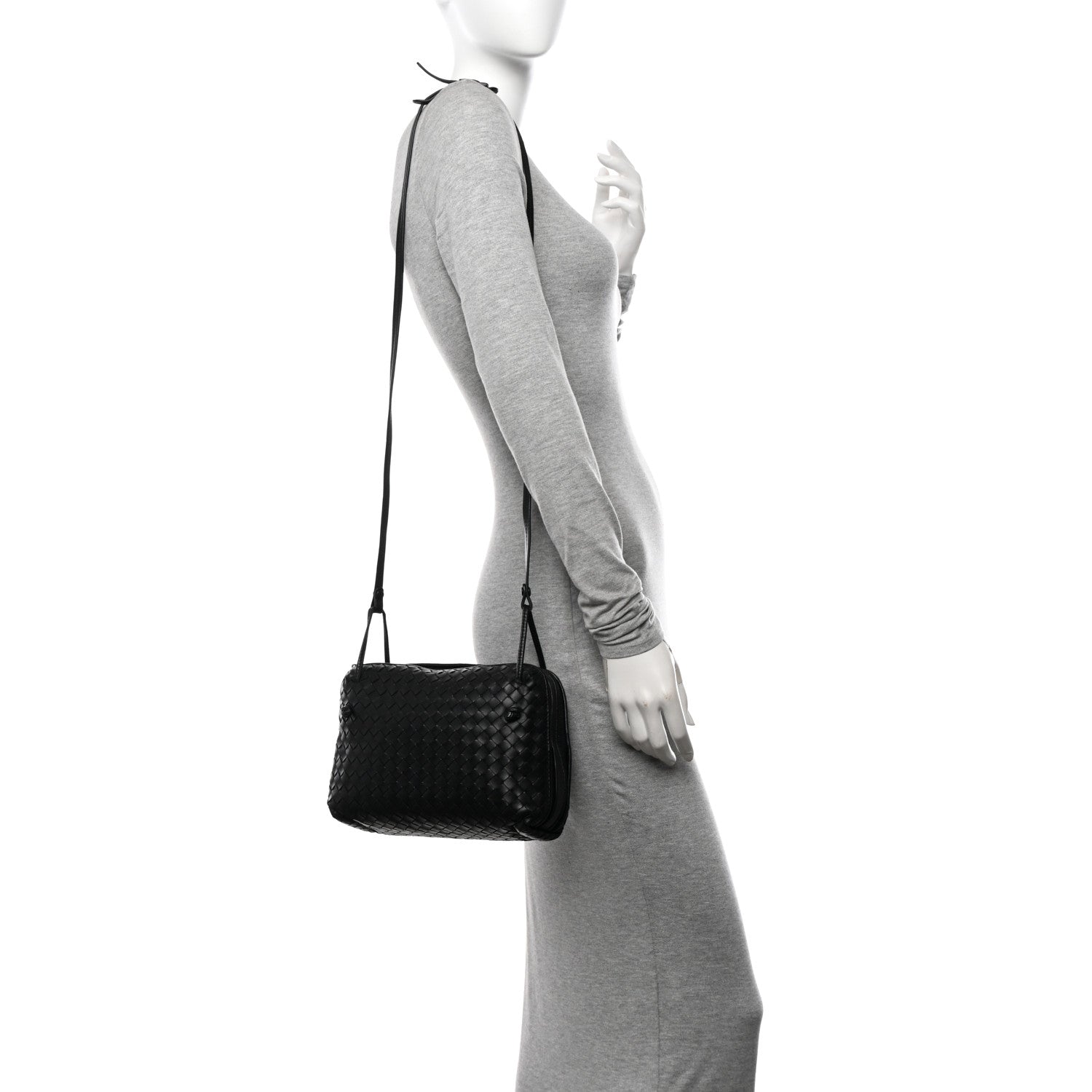 Bottega Veneta Nappa Intrecciato Nodini Bag Black 2 of 12