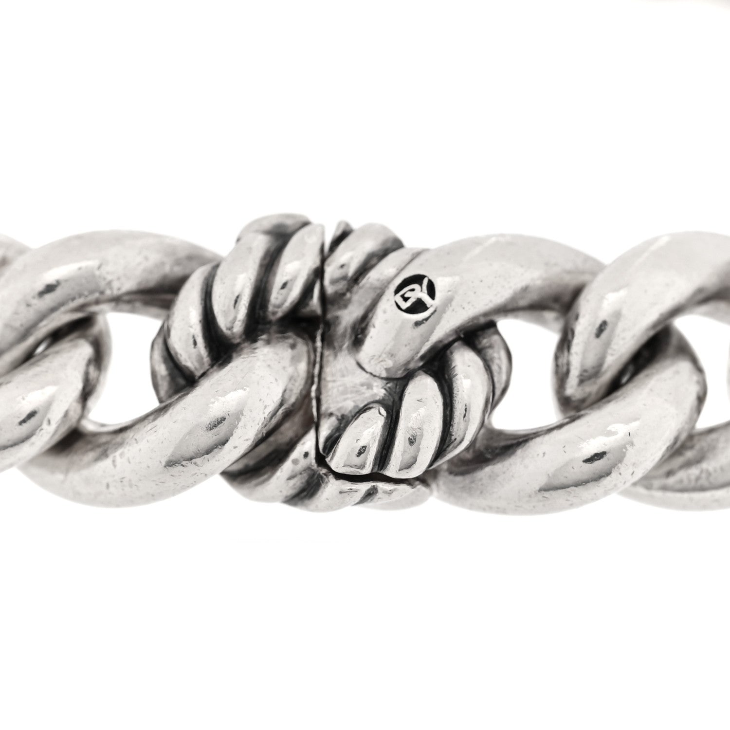 David Yurman Sterling Silver 18K Yellow Gold Belmont Curb Link ID Bracelet 3 of 3