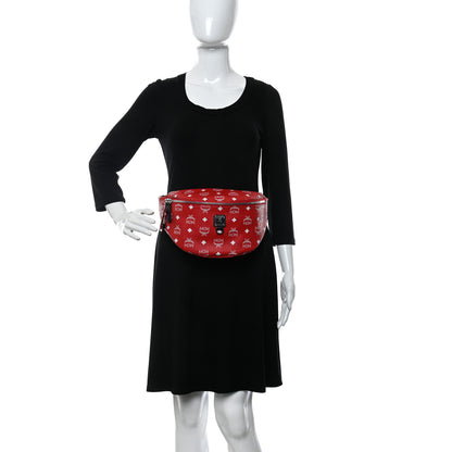 MCM Visetos Small Fursten Belt Bag Red 2 of 9