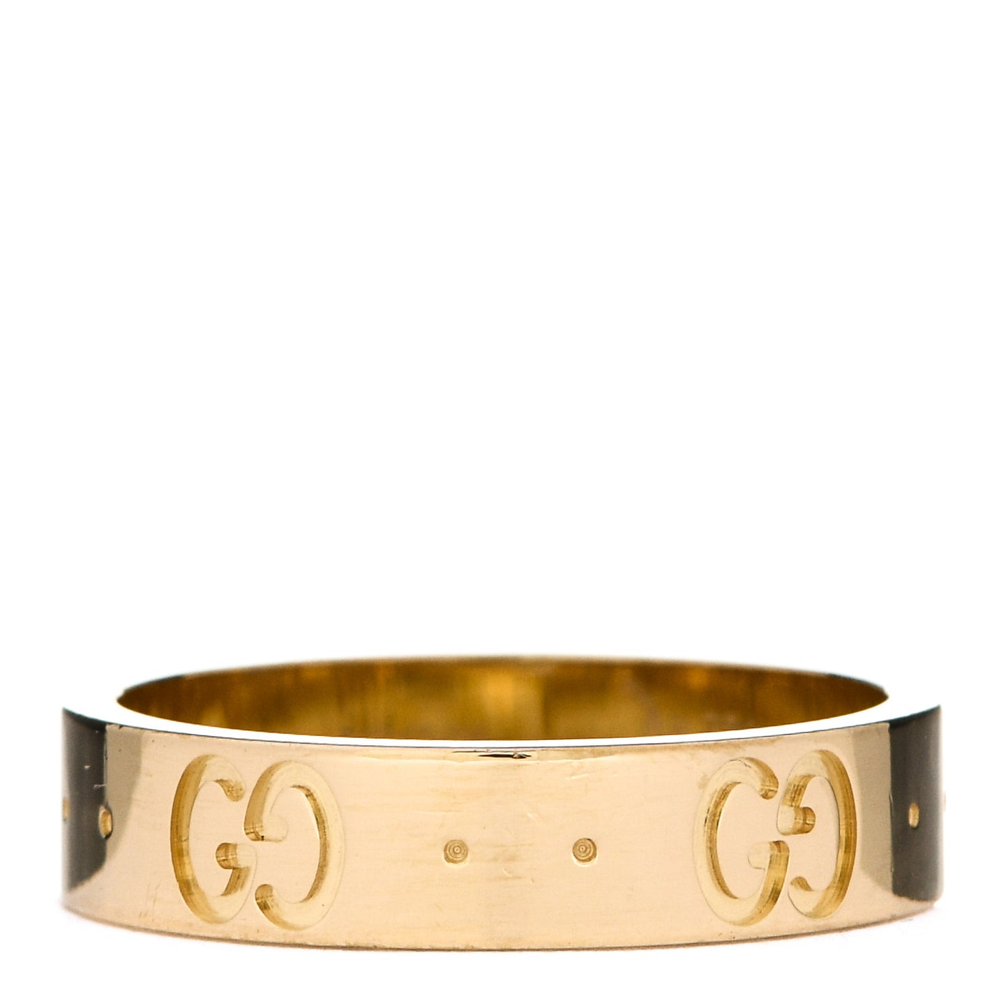 18K Yellow Gold 4mm Icon Thin Band Ring 48 4.5