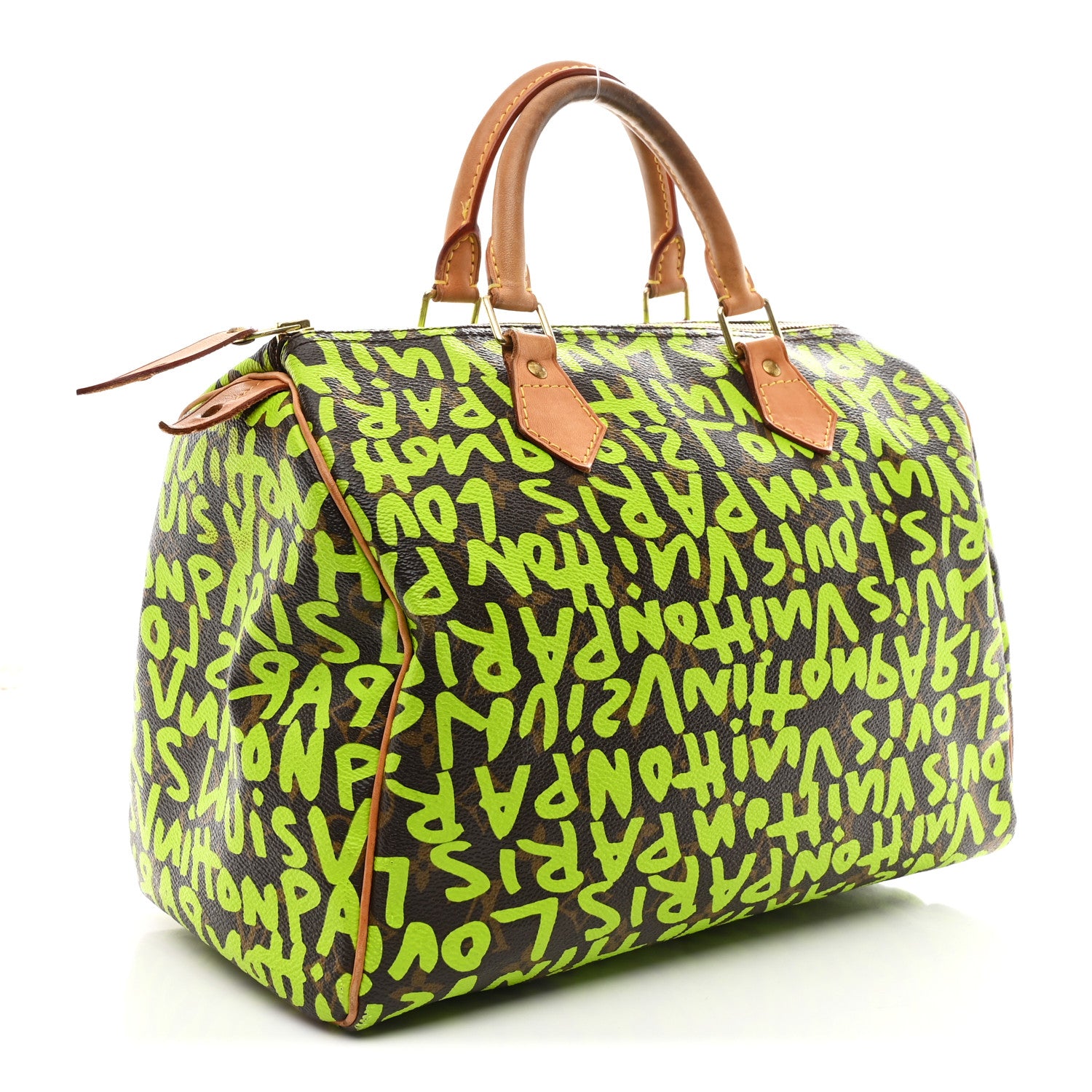 Louis Vuitton Monogram Graffiti Speedy 30 Green 3 of 11