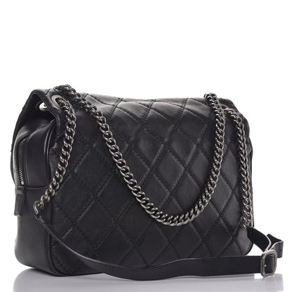 Chanel Calfskin Quilted Jumbo Coco Sporran Flap Black 3 of 13