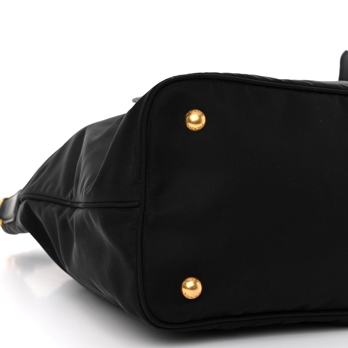 Tessuto Nylon Soft Calfskin Shopping Satchel Black