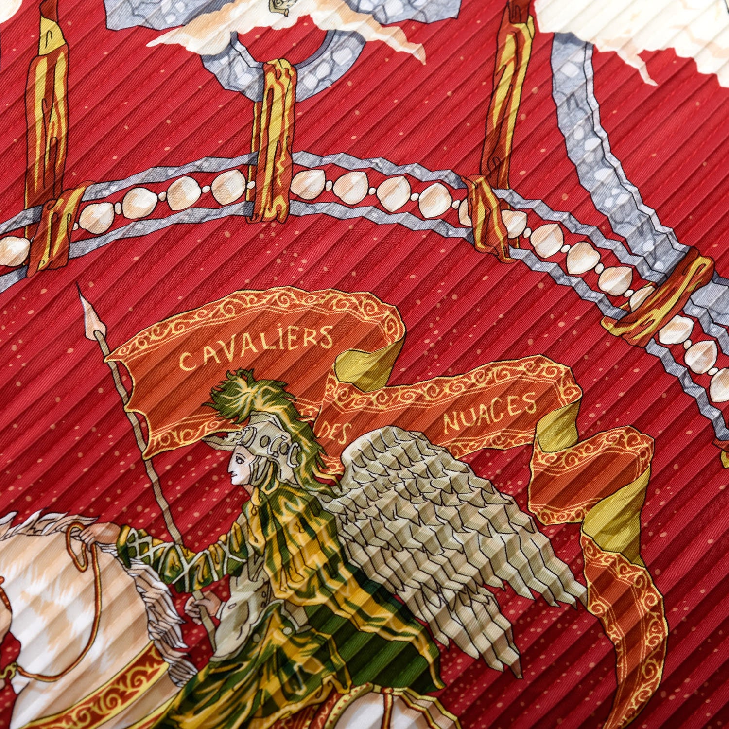 Hermes Silk Plisse Pythagore Scarf 90 6 of 7