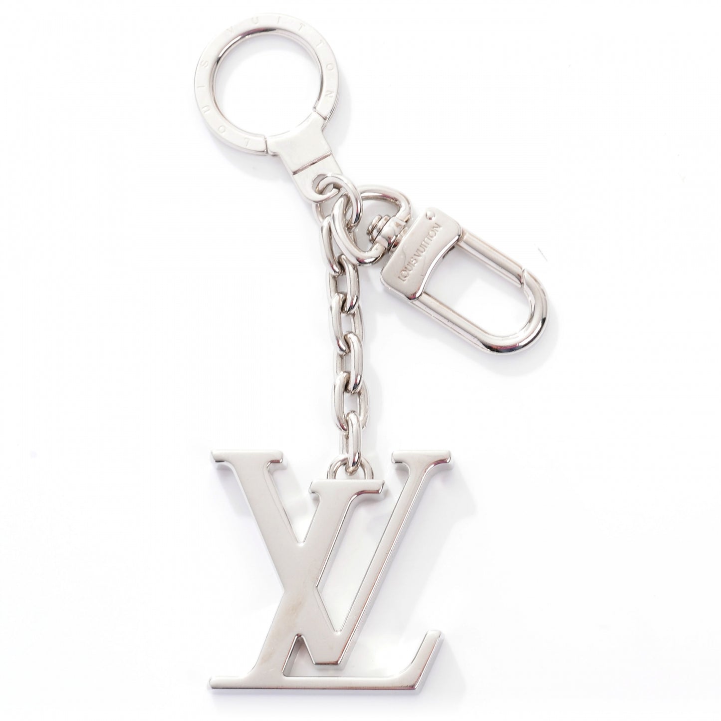 LV Initials Key Holder Silver