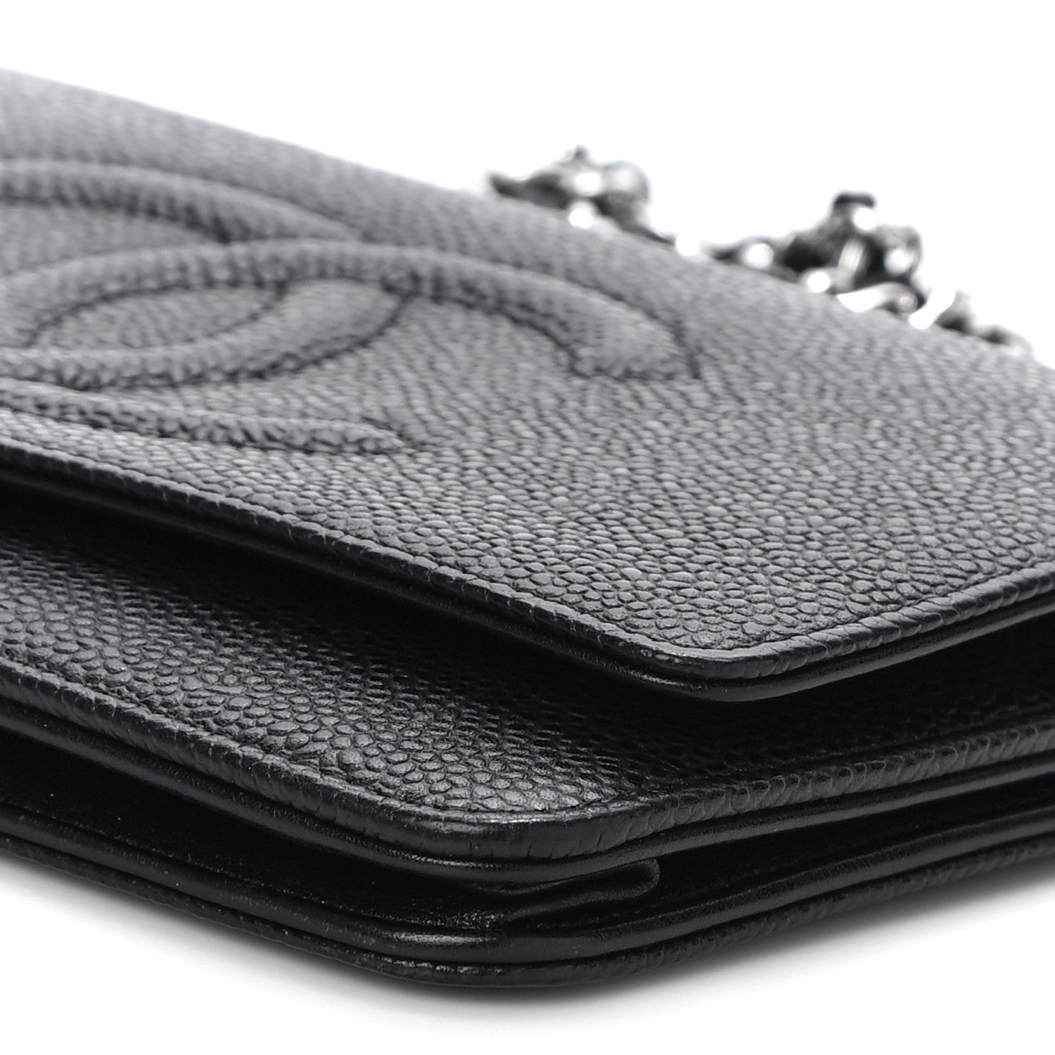 Chanel Caviar Timeless CC Wallet On Chain WOC Black 11 of 12