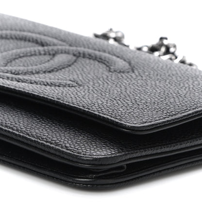 Chanel Caviar Timeless CC Wallet On Chain WOC Black 11 of 12