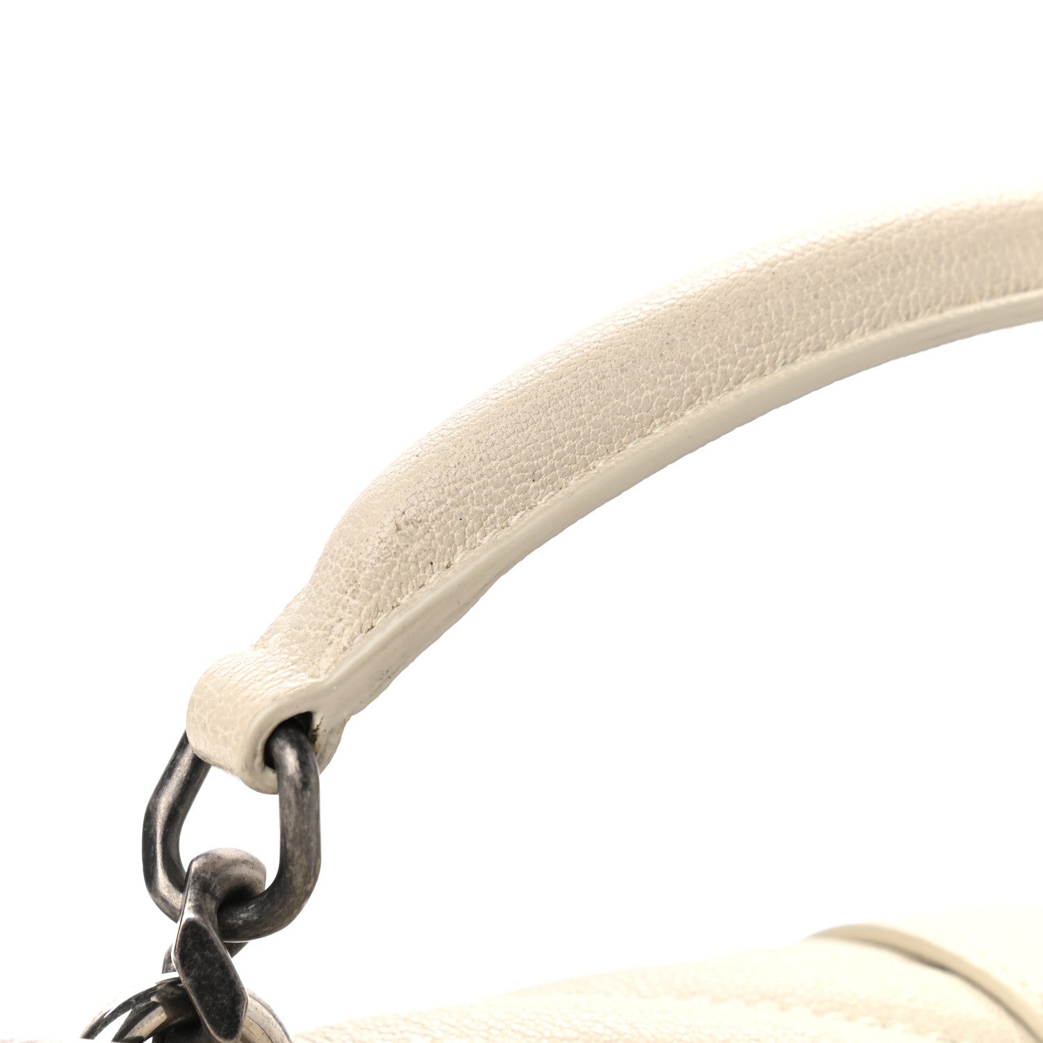 Saint Laurent Sheepskin Matelasse Chevron Monogram Medium College Bag Vintage Blanc 10 of 13