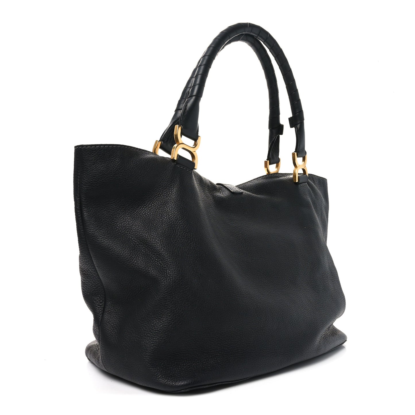 Calfskin Large New Marcie Tote Black