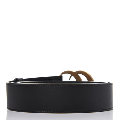 Gucci Moon Calfskin Pearl Double G 40mm Belt 95 38 Black Cream 2 of 8