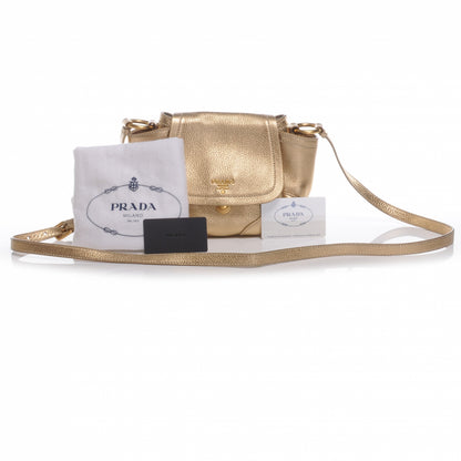Prada Vitello Daino Crossbody Bag Platino 6 of 9