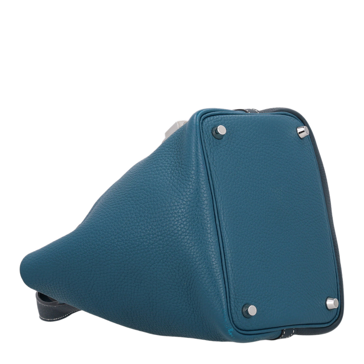 Taurillon Clemence Casaque Picotin Lock 18 PM Vert Bosphore Deep Bleu