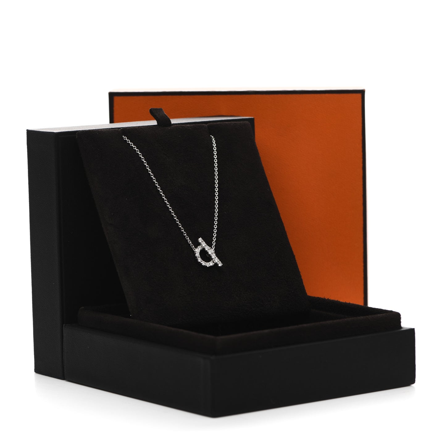 18K White Gold Diamond Finesse Pendant Necklace
