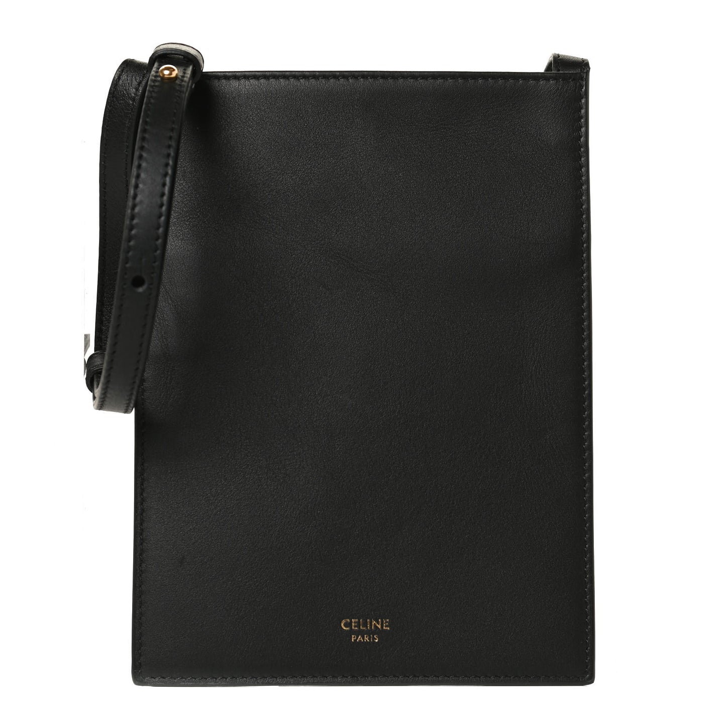 Calfskin Phone Pouch Crossbody Black