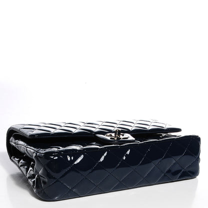 Chanel Patent Quilted Medium Double Flap Navy 4 of 8