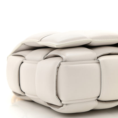 Bottega Veneta Lambskin Maxi Intreccio Padded Chain Cassette Crossbody Bag White 9 of 11
