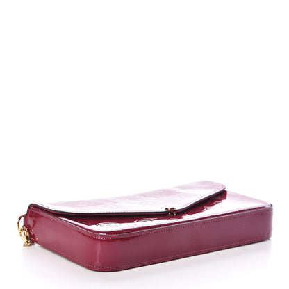 Louis Vuitton Vernis Felicie Chain Wallet Magenta 4 of 12