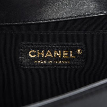 Chanel Lambskin Quilted Medium Boy Flap Black 6 of 7