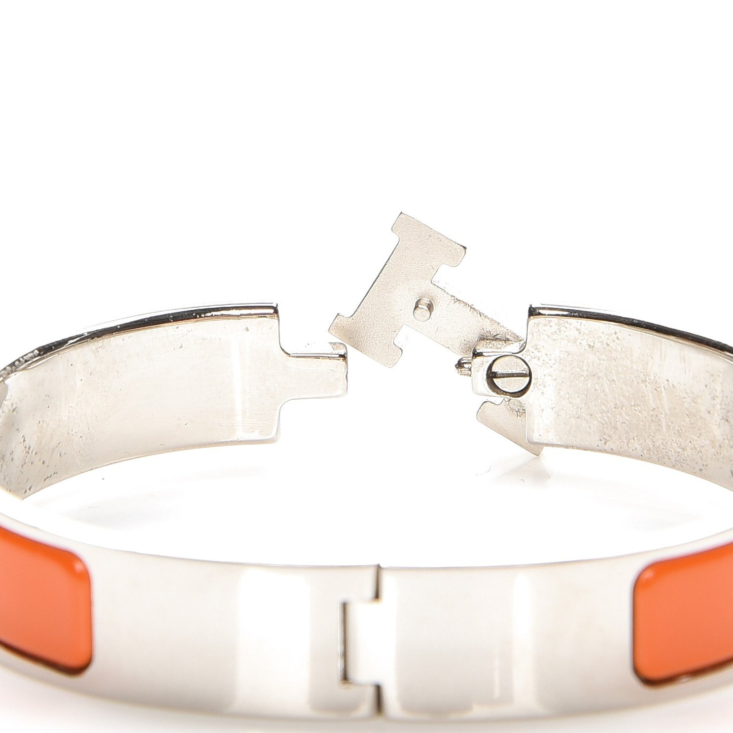 Enamel Narrow Clic Clac H Bracelet PM Orange