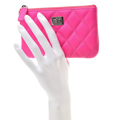Chanel Goatskin Quilted Small Reissue Cosmetic Case Pink 2 of 8