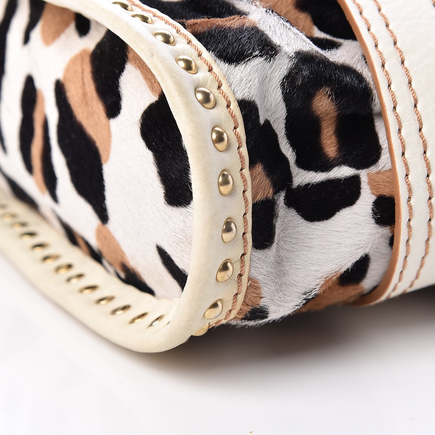 Valentino Garavani Calf Hair Leopard Large Tote Bag White 8 of 12