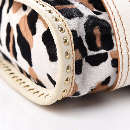 Valentino Garavani Calf Hair Leopard Large Tote Bag White 8 of 12
