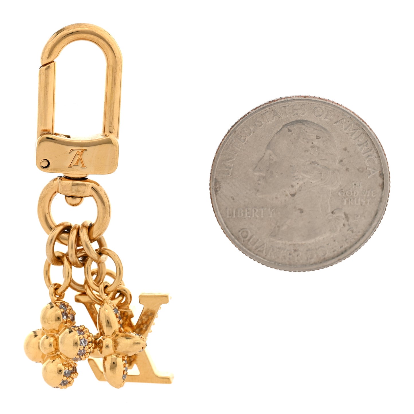 Micro Charms LV Iconic Key Holder Gold