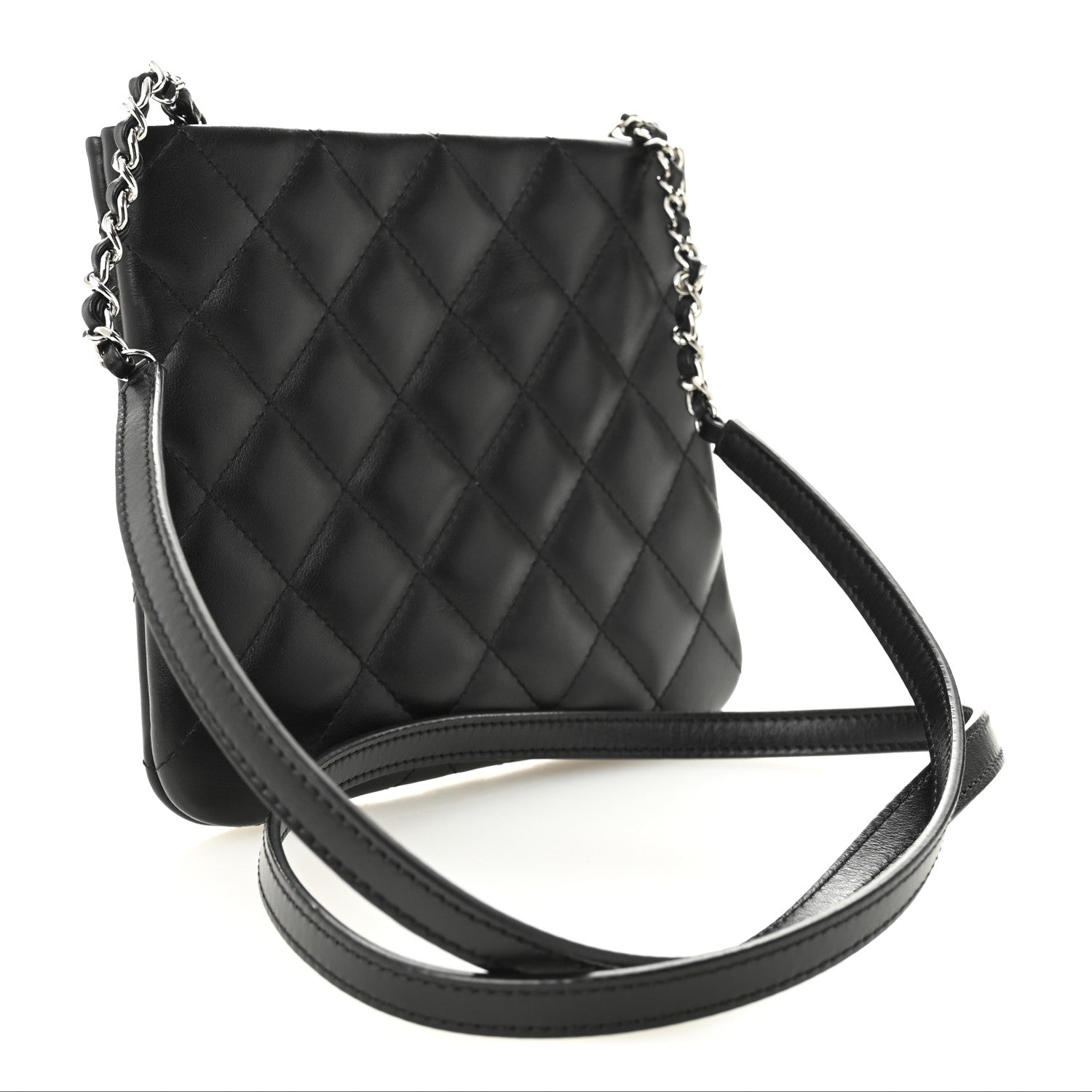 Chanel Lambskin Quilted Crossbody Bag Black 3 of 10