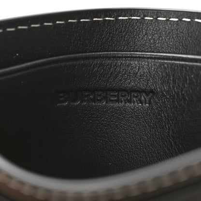 Burberry Calfskin Check Card Holder Black White 6 of 8