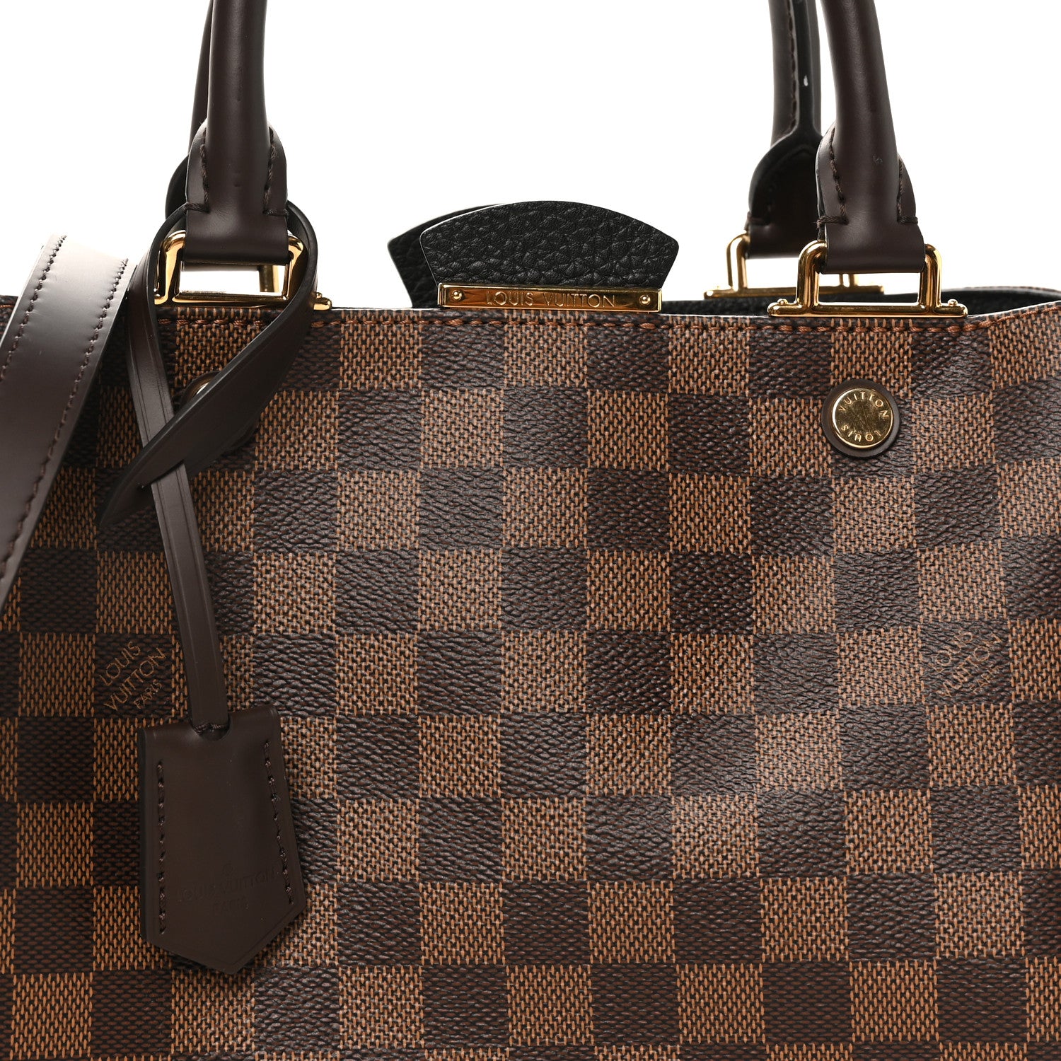 Louis Vuitton Damier Ebene Cuir Taurillon Brittany Black 7 of 9