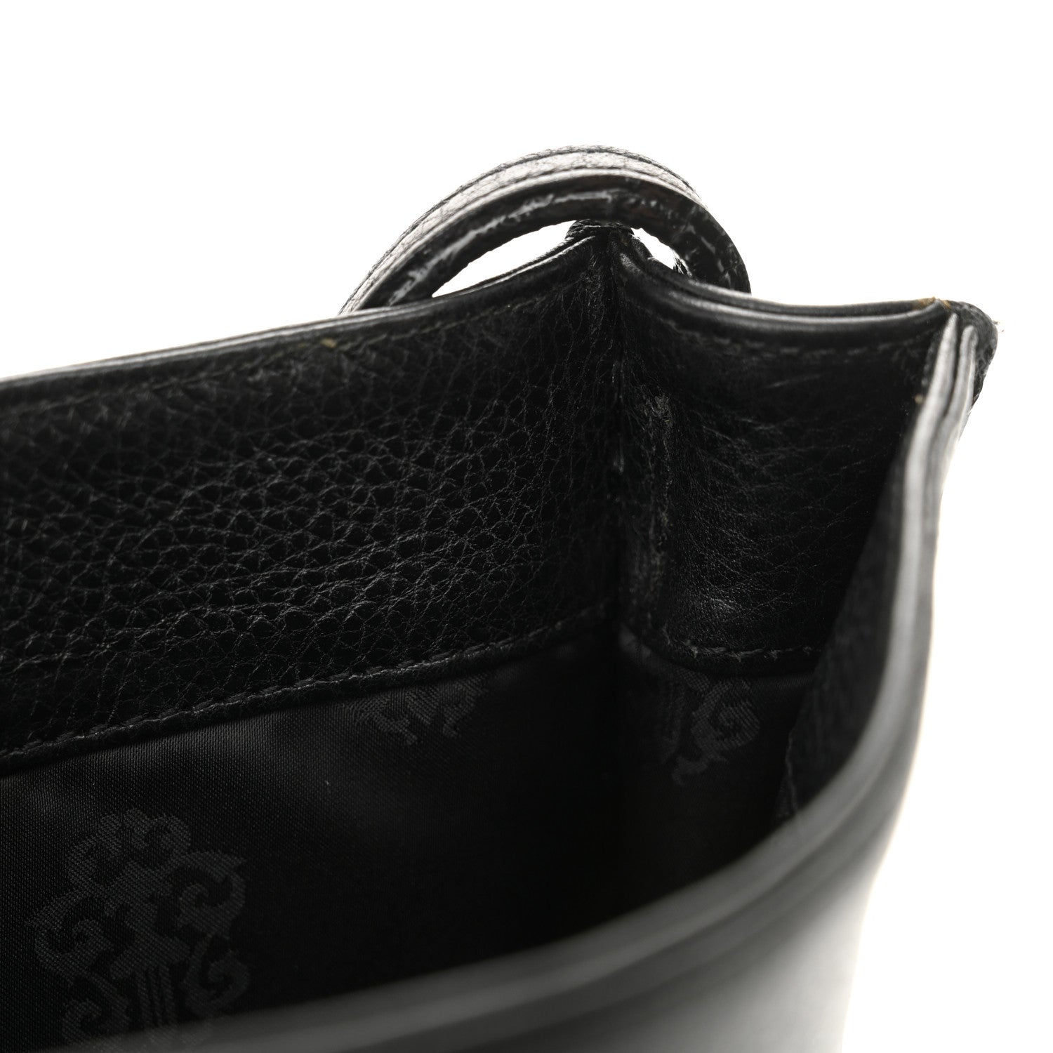 Chrome Hearts Grained Calfskin Fleur De Lis Square Pocket Crossbody Black 10 of 14