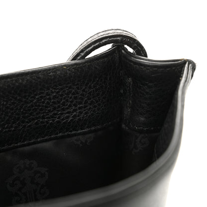 Chrome Hearts Grained Calfskin Fleur De Lis Square Pocket Crossbody Black 10 of 14