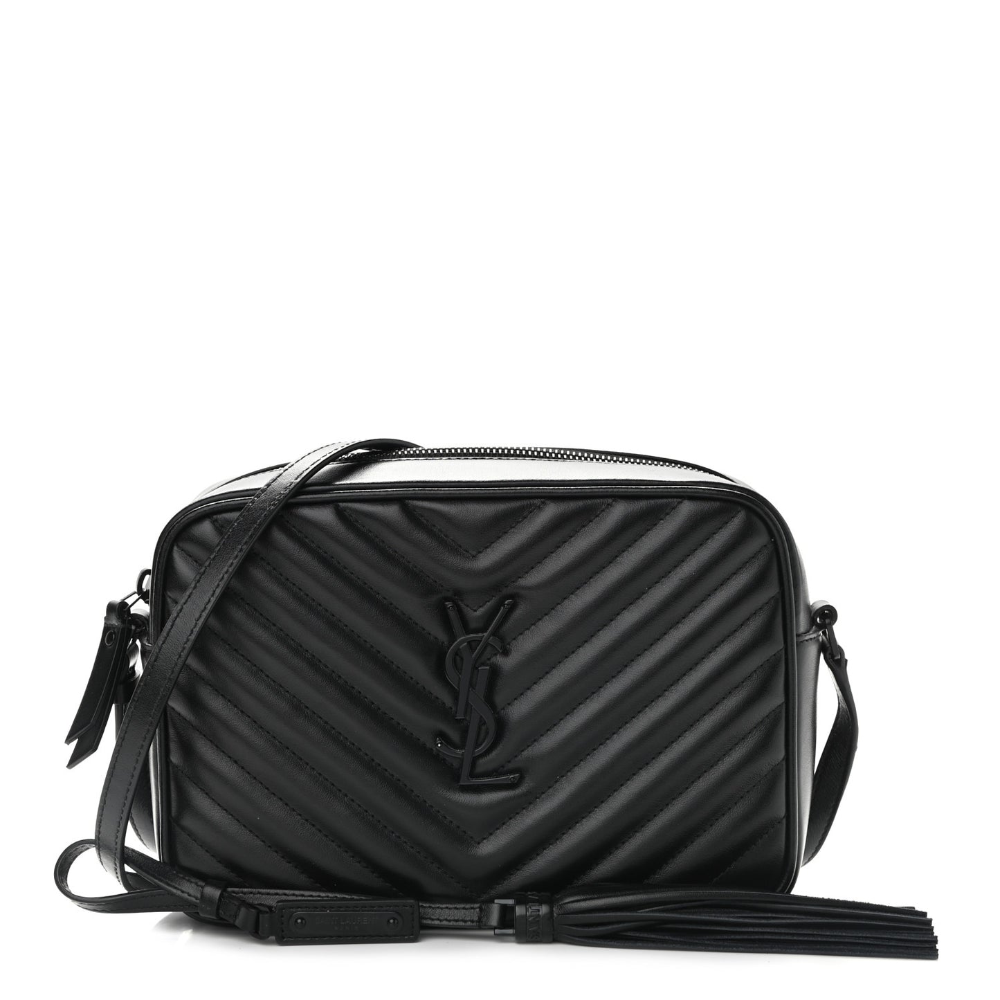 Calfskin Matelasse Monogram Lou Camera Bag Black