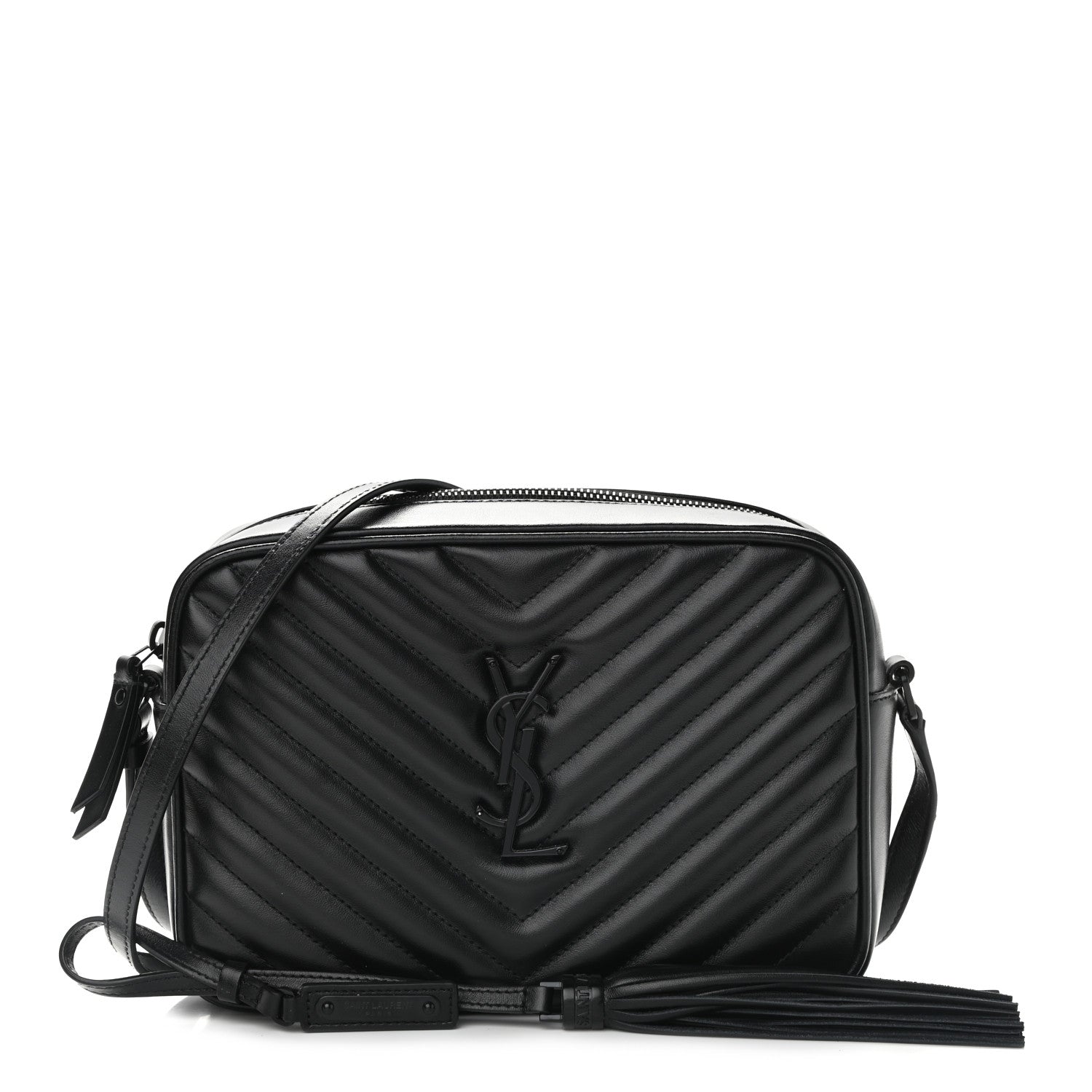 Saint Laurent Calfskin Matelasse Monogram Lou Camera Bag Black 1 of 9