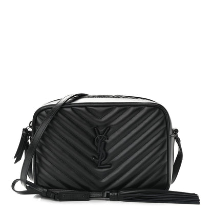 Saint Laurent Calfskin Matelasse Monogram Lou Camera Bag Black 1 of 9