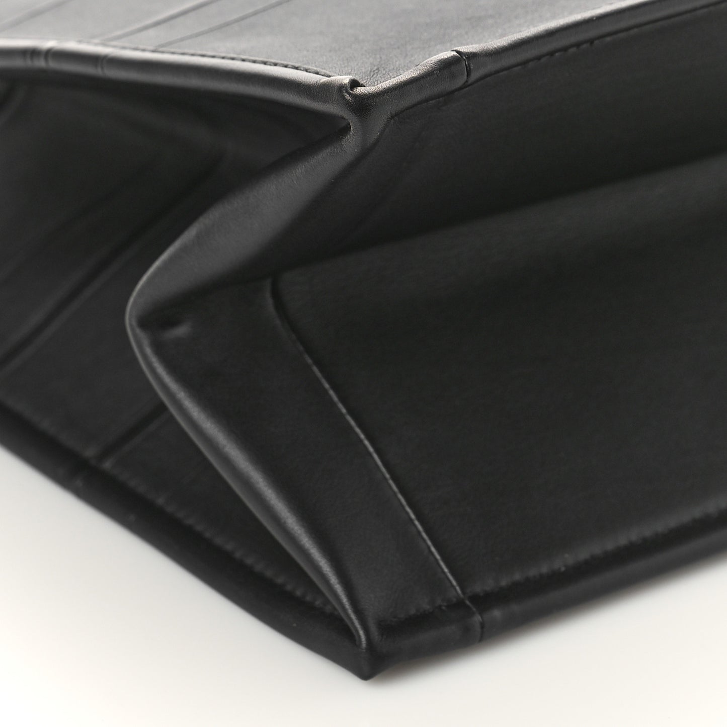 Calfskin Embossed Medium Book Tote Black