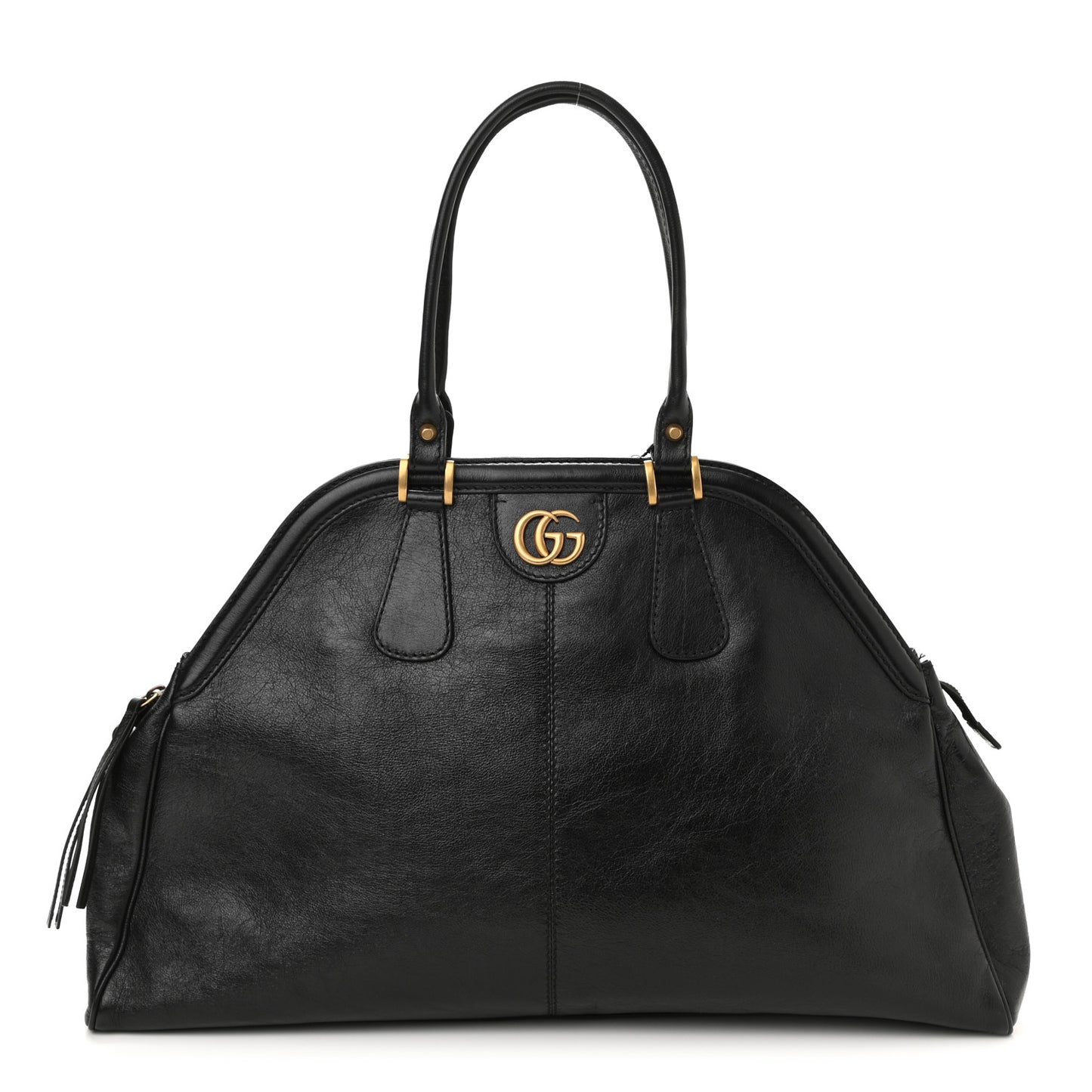 Calfskin Large Re(Belle) Top Handle Bag Black