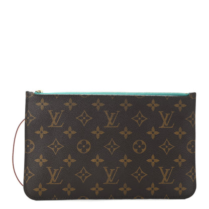 Louis Vuitton Monogram Neverfull MM GM Pochette Turquoise 1 of 7