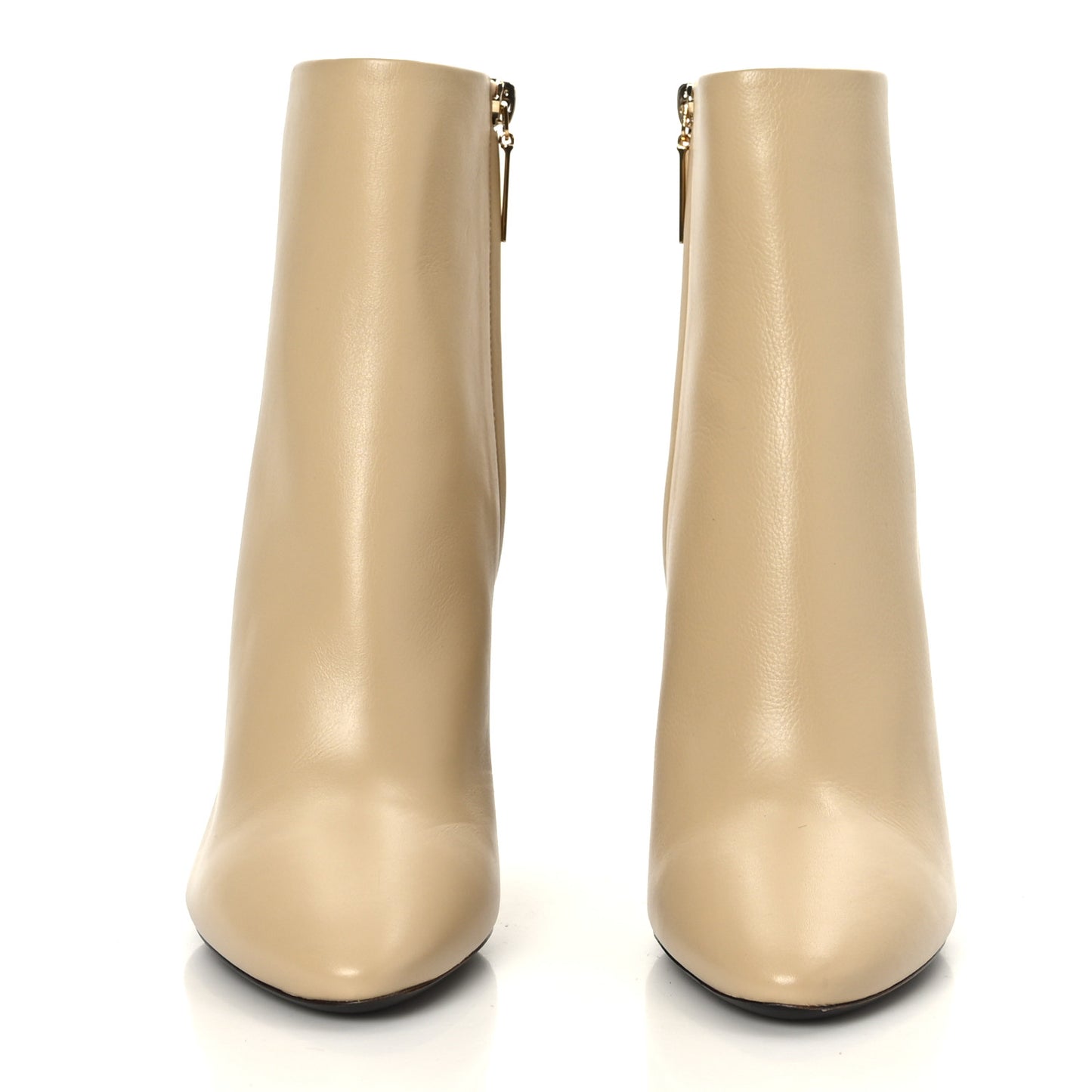 Nappa Vendome Loulou Ankle Zip Boots 37 Beige