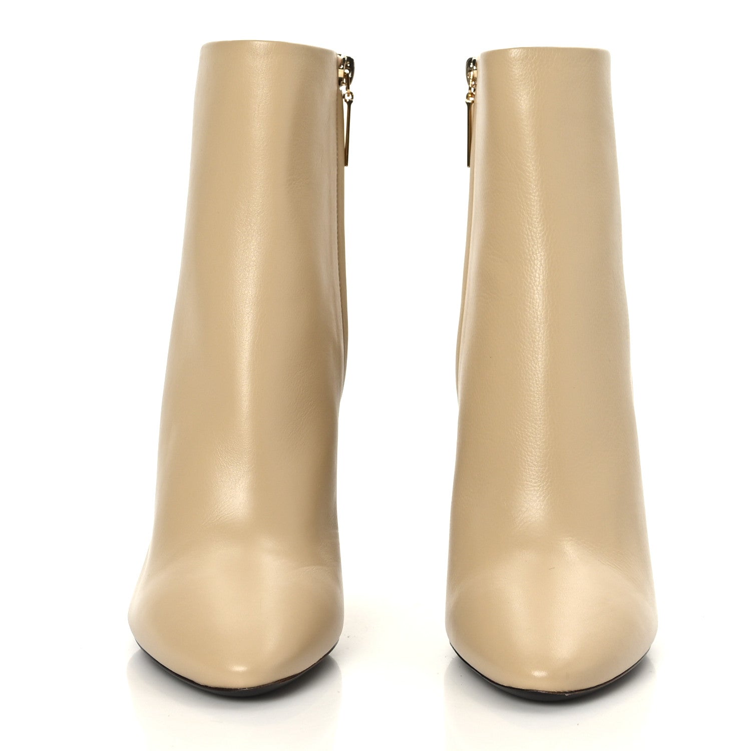 Saint Laurent Nappa Vendome Loulou Ankle Zip Boots 37 Beige 2 of 8
