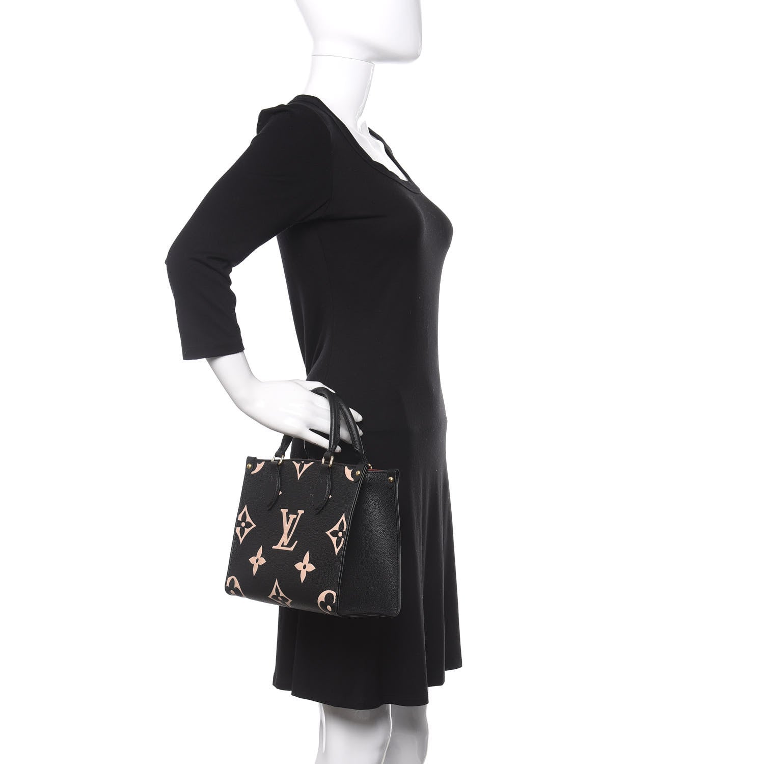Louis Vuitton Empreinte Monogram Giant Onthego PM Black Beige 3 of 11