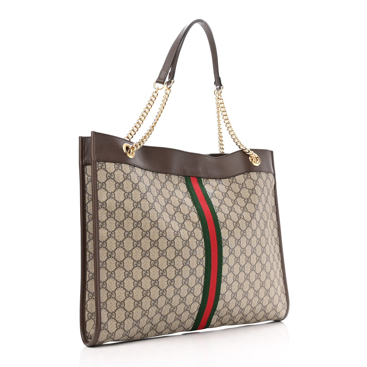 Gucci GG Supreme Monogram Large Rajah Chain Tote Beige New Acero 4 of 11