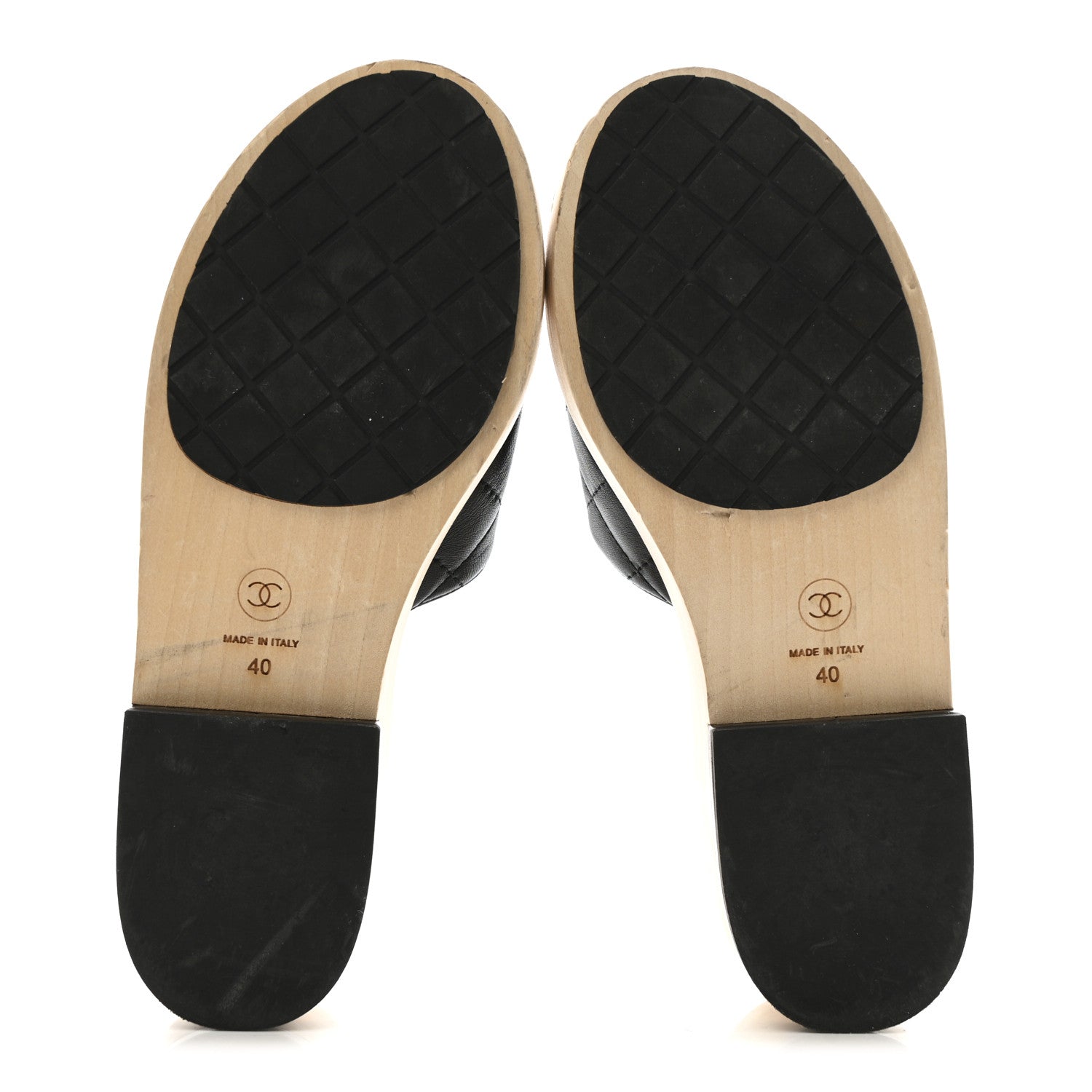 Chanel Lambskin CC Flat Slide Sandals 40 Black 6 of 12