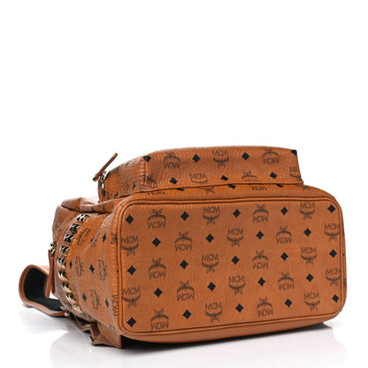 MCM Visetos Medium Side Studs Stark Backpack Cognac 3 of 4